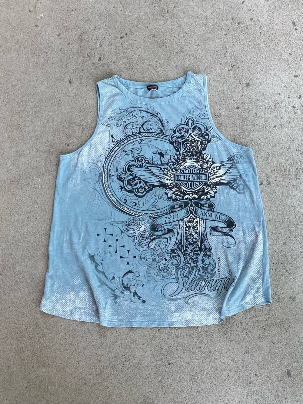 Y2k Harley Davidson Cross Tank Top